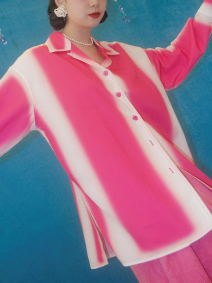 Pink gradation shirt X2471