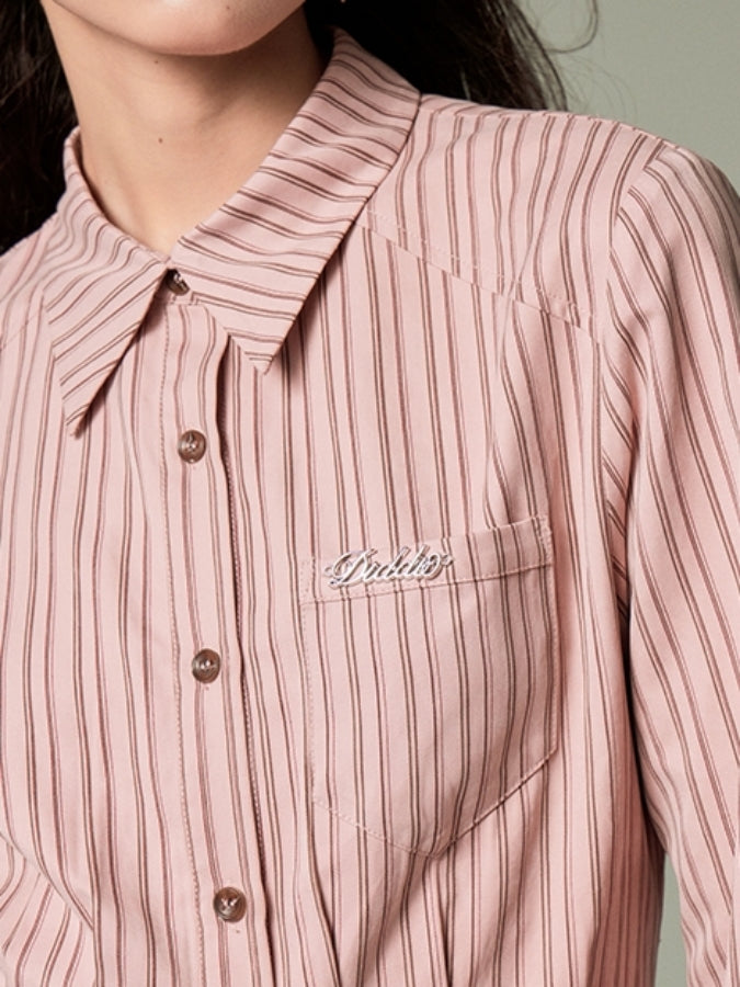 College style striped shirt X2490