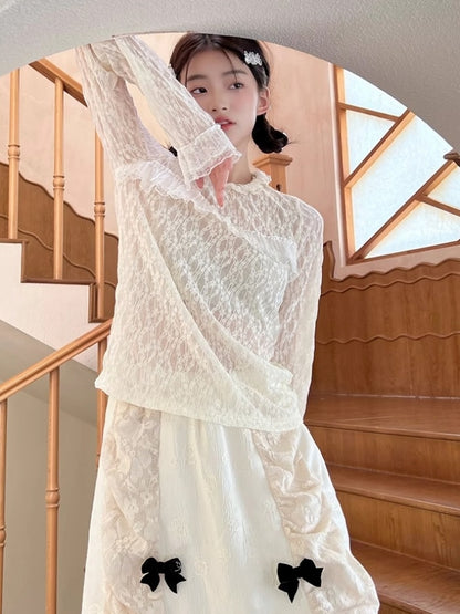 エッジフリルシアーボトミングシャツ　X2516