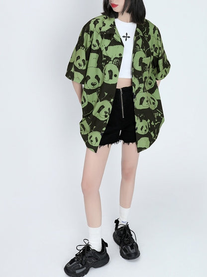 Panda Print Shirt X2398