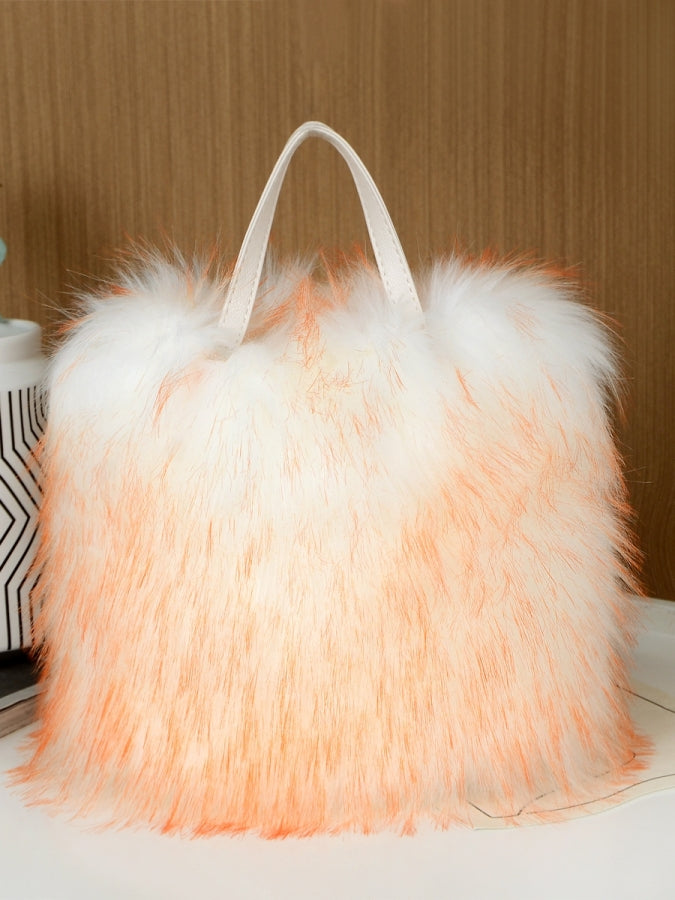 Fur touch cute handbag X2497