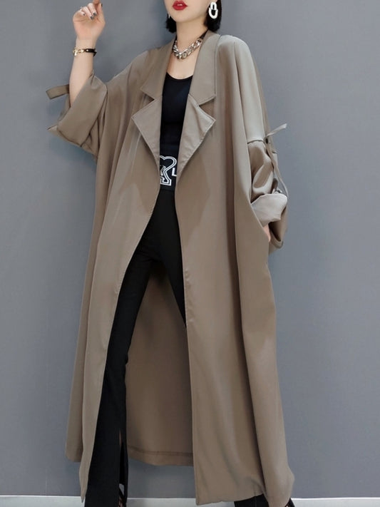 Loose Silhouette Windbreaker Trench Coat　X2397