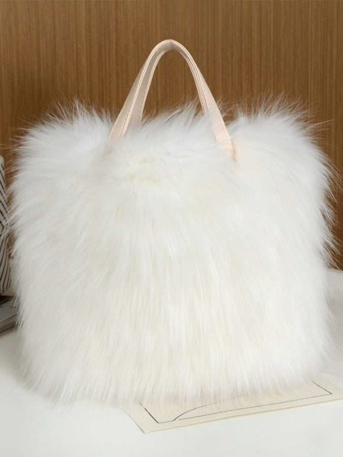 Fur touch cute handbag X2497