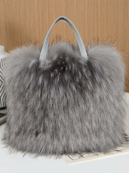 Fur touch cute handbag X2497