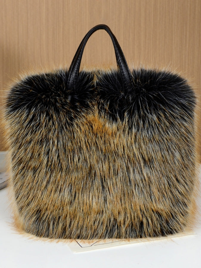 Fur touch cute handbag X2497