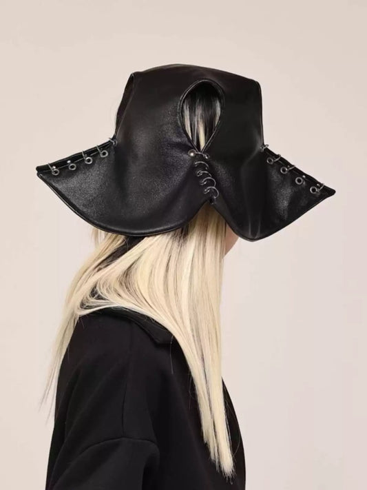 PU Leather Bucket Hat　X2913