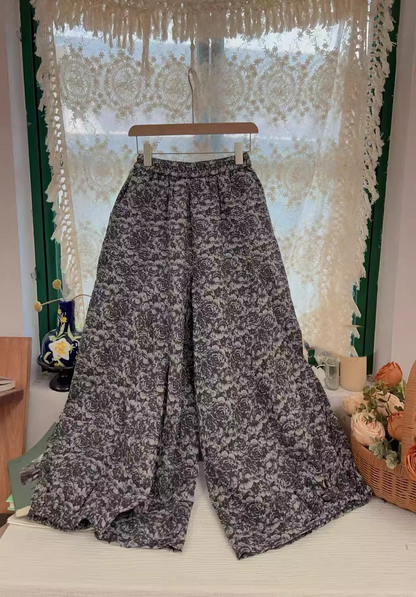 Vintage Inspired Loose Wide-Leg Lantern Pants　X3363
