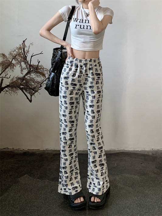 Dock Print Flare Pants X2388