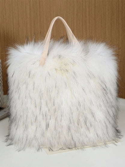 Fur touch cute handbag X2497