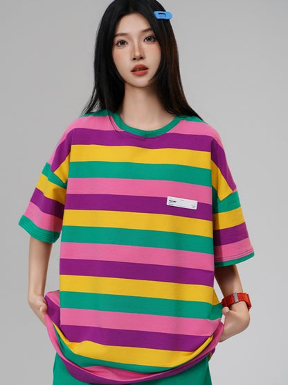 Colorful striped T-shirt X2730