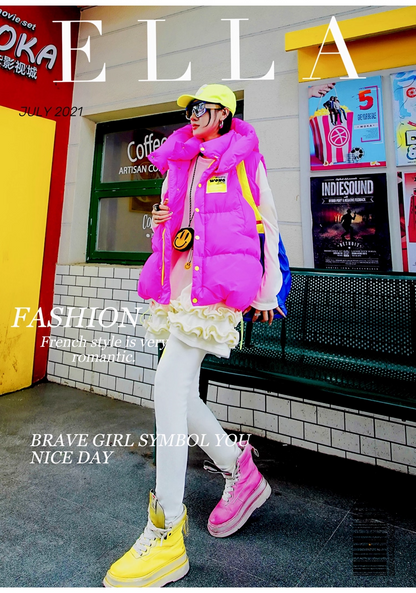 Royal Blue Ruffled Fleece Oversized Sweatshirt　X3407