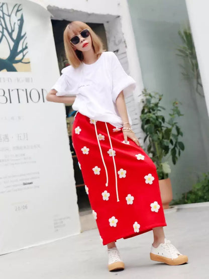 Flower Pattern Skirt X2842