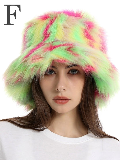 Fur touch multi-bucket hat X2498