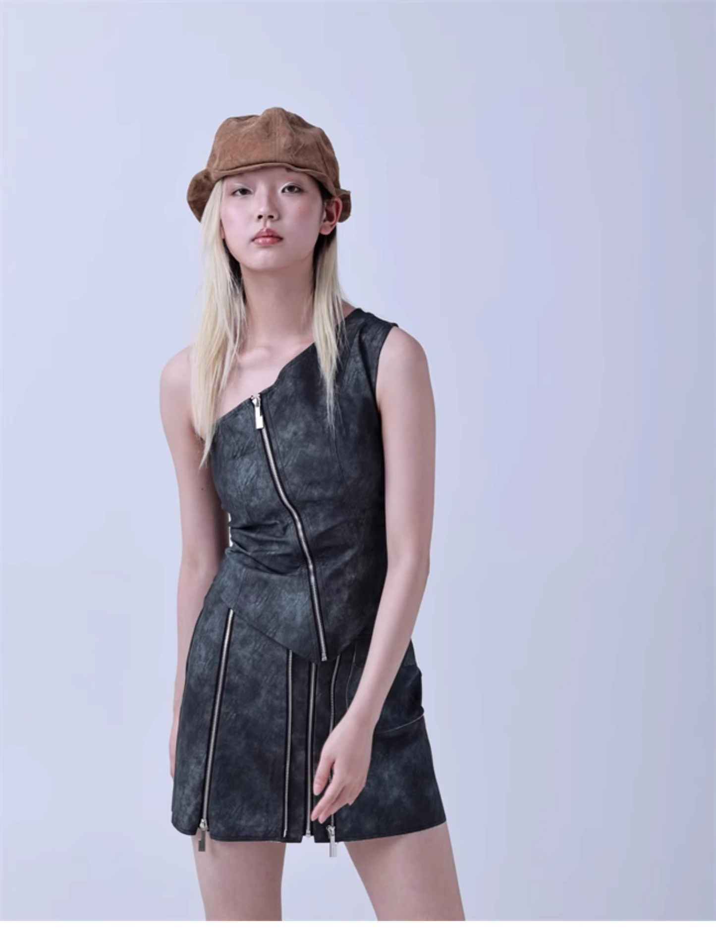 Retro Sculpted Brim Bucket Hat　X3438