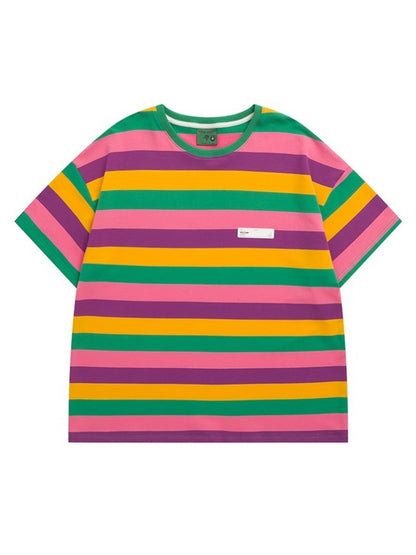 Colorful striped T-shirt X2730