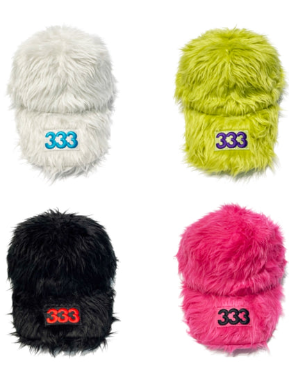 Number logo fur baseball cap X2459