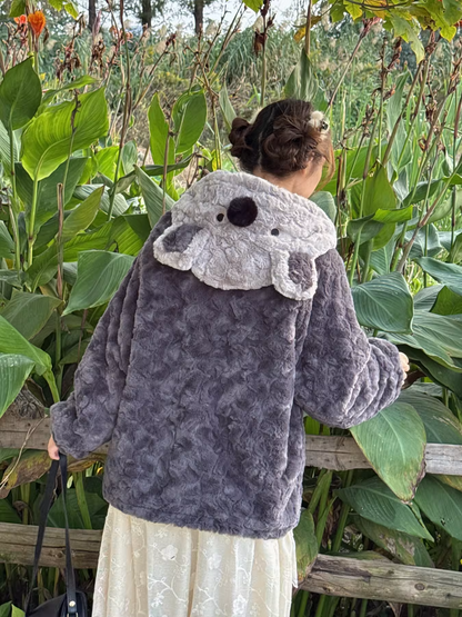 Teddy Bear Ear Plush Jacket　X3503