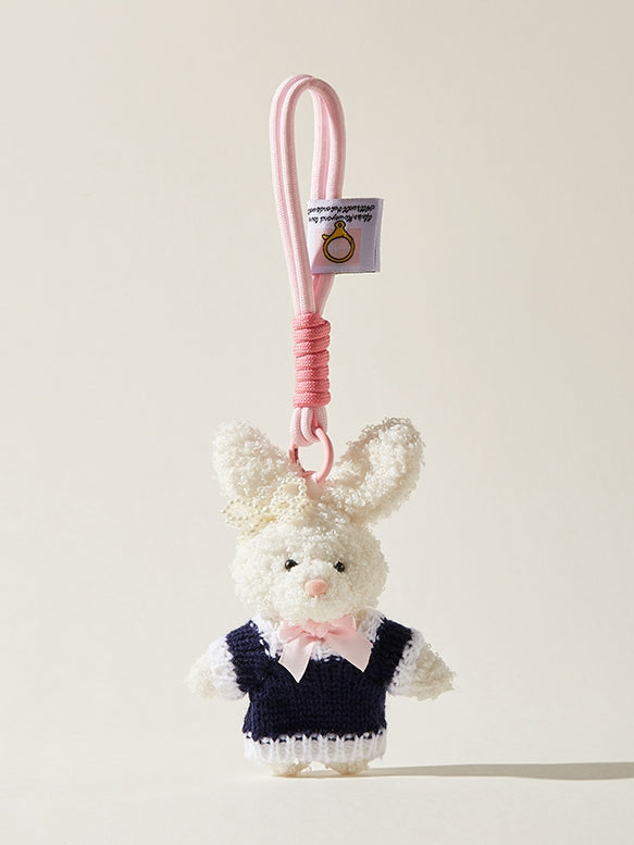 Long ears teddy pendant bag charm　X3134