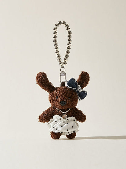 Long ears teddy pendant bag charm　X3134