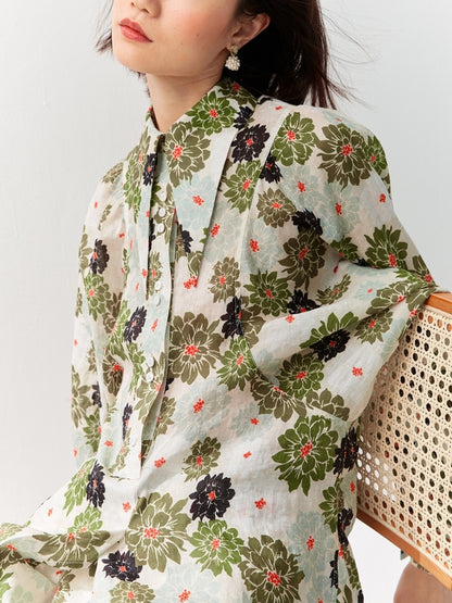 Sheer Flower Shirt/Pants X2343