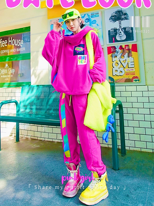 Letter Fleece Hoodie　X3410