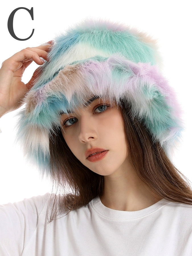 Fur touch multi-bucket hat X2498