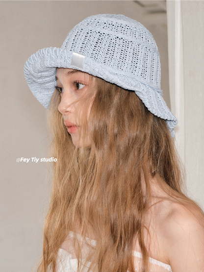 Foldable Knit Breathable Bucket Hat　X3318