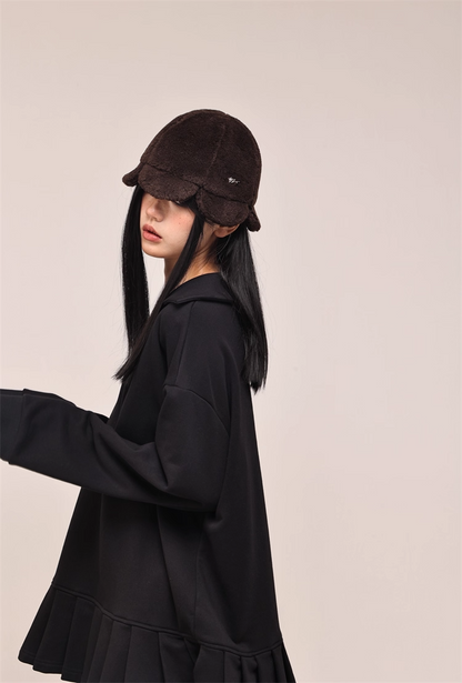 Fuzzy Flower Bucket Hat　X3433