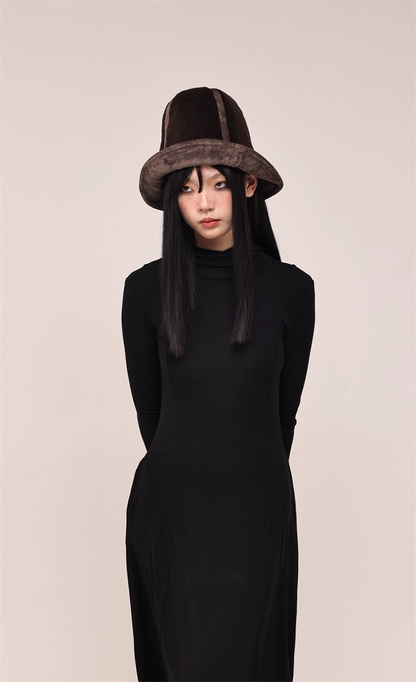 High-Top Wool Blend Bucket Hat　X3435