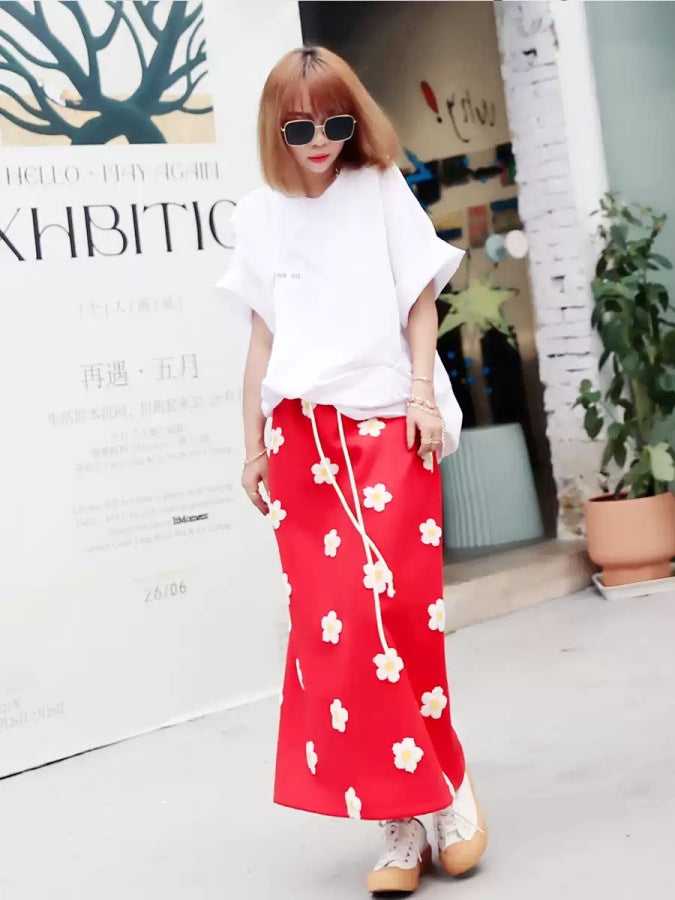 Flower Pattern Skirt X2842