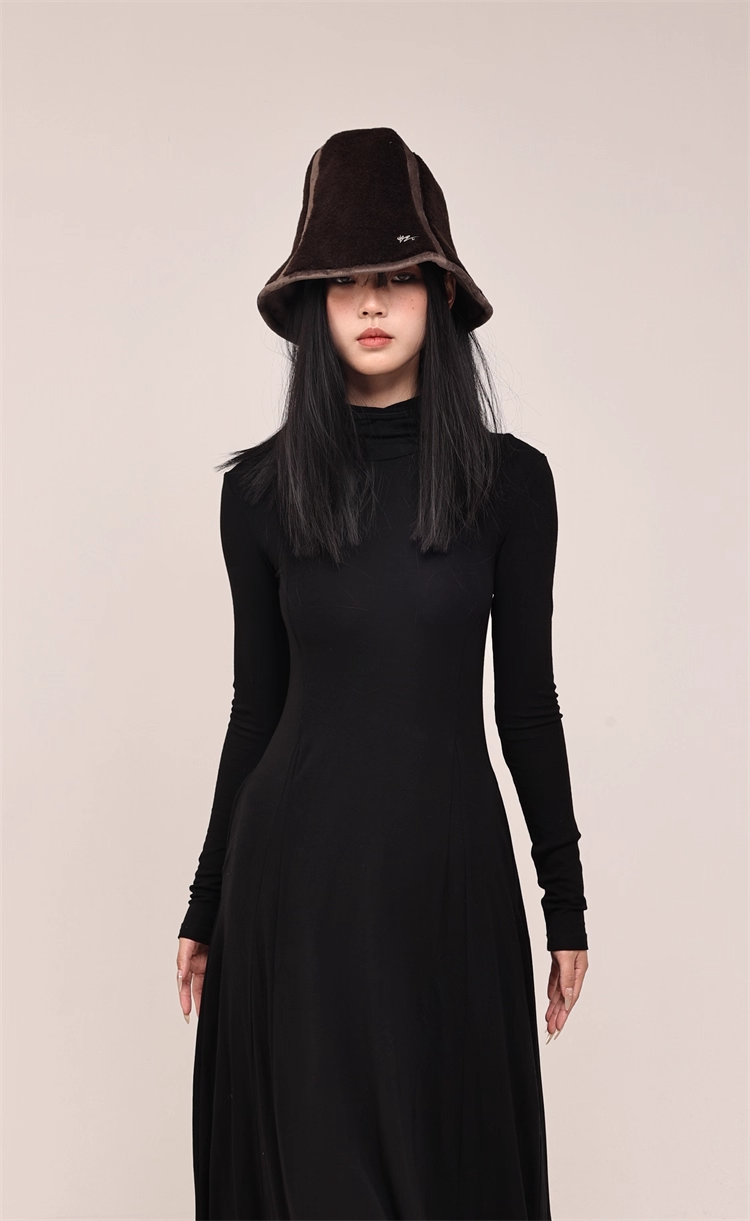 High-Top Wool Blend Bucket Hat　X3435