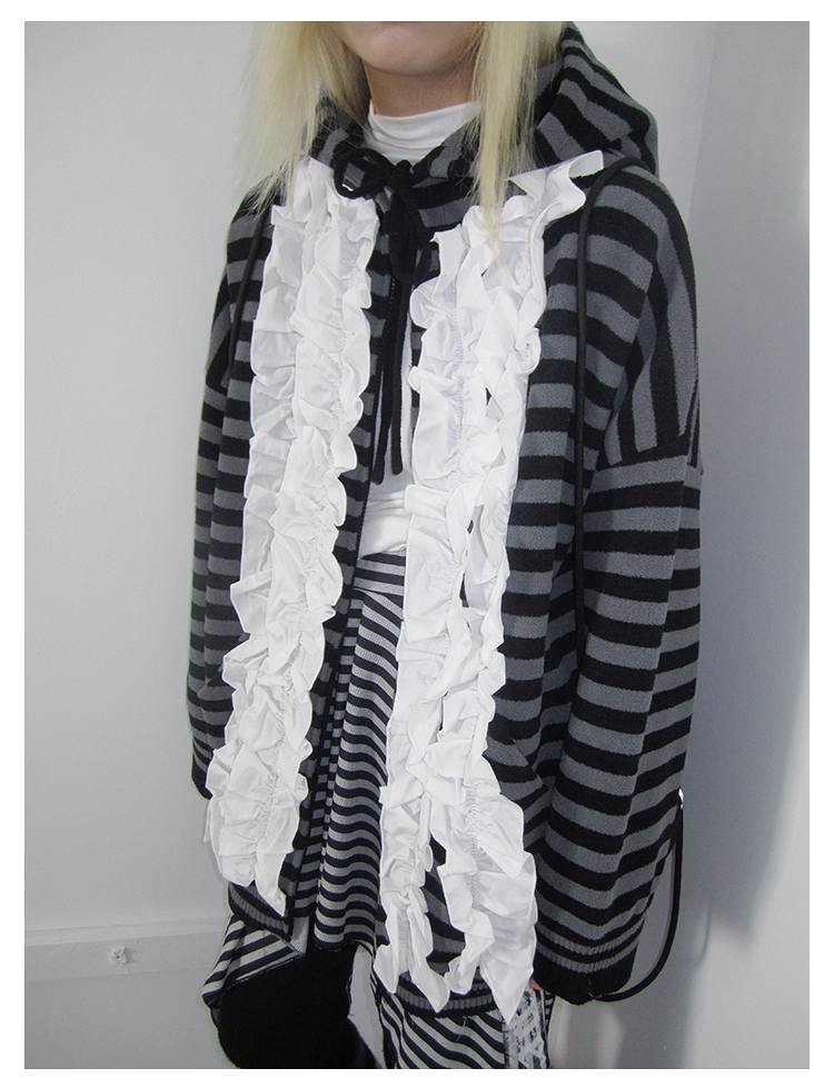 Striped Colorblock Sweat Jacket　X3421