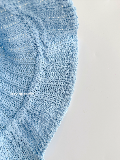 Foldable Knit Breathable Bucket Hat　X3318