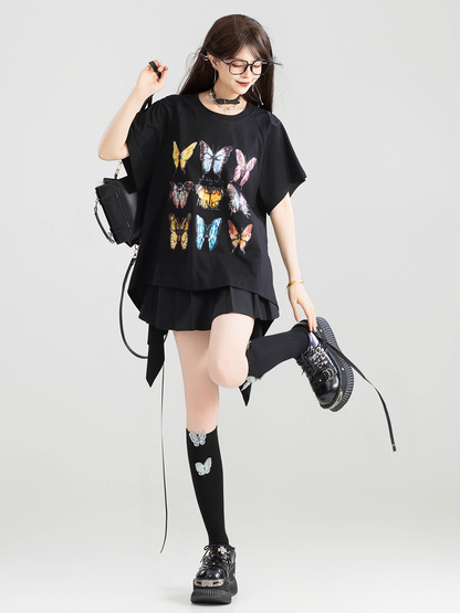 Open Back Design Short Sleeve T-Shirt　X3325