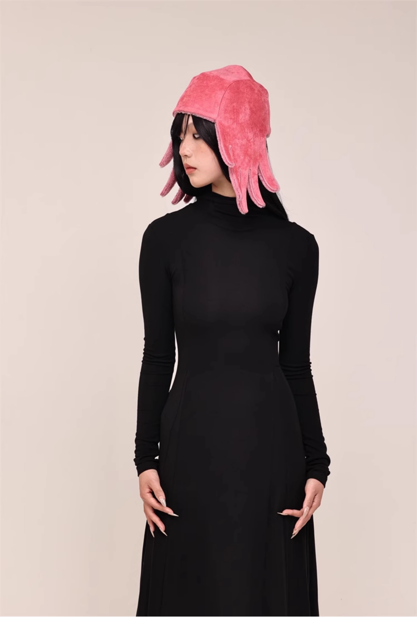 Barbie Pink Fur Ushanka Hat　X3436