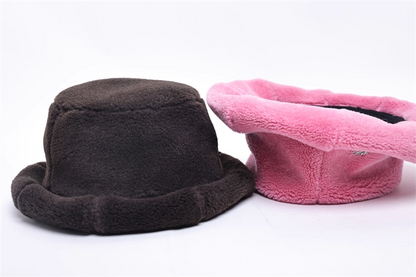 Fuzzy Warm Bucket Hat　X3434