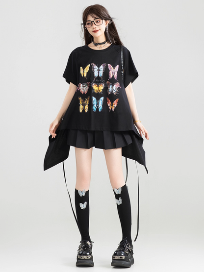 Open Back Design Short Sleeve T-Shirt　X3325