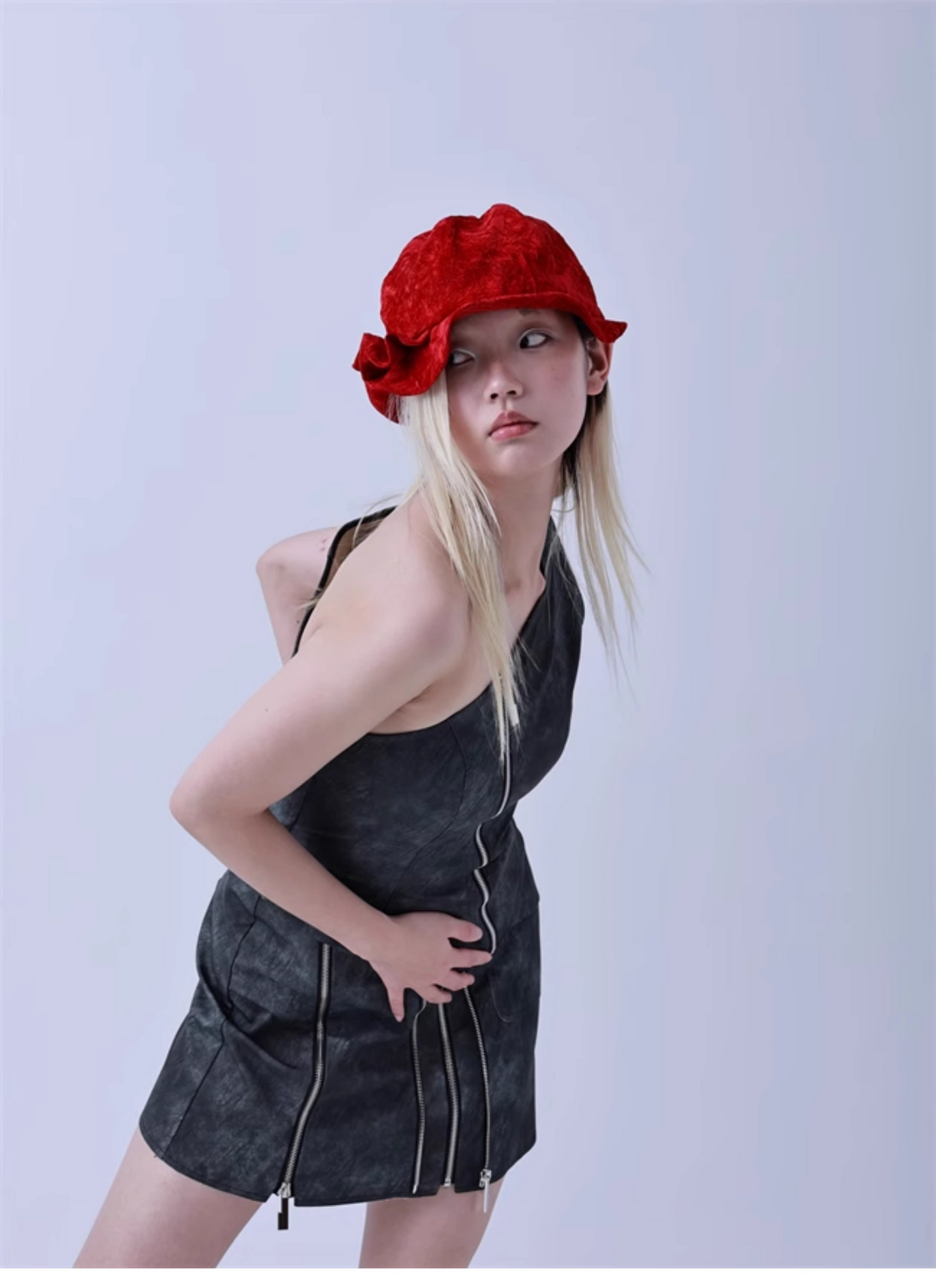 Retro Sculpted Brim Bucket Hat　X3438