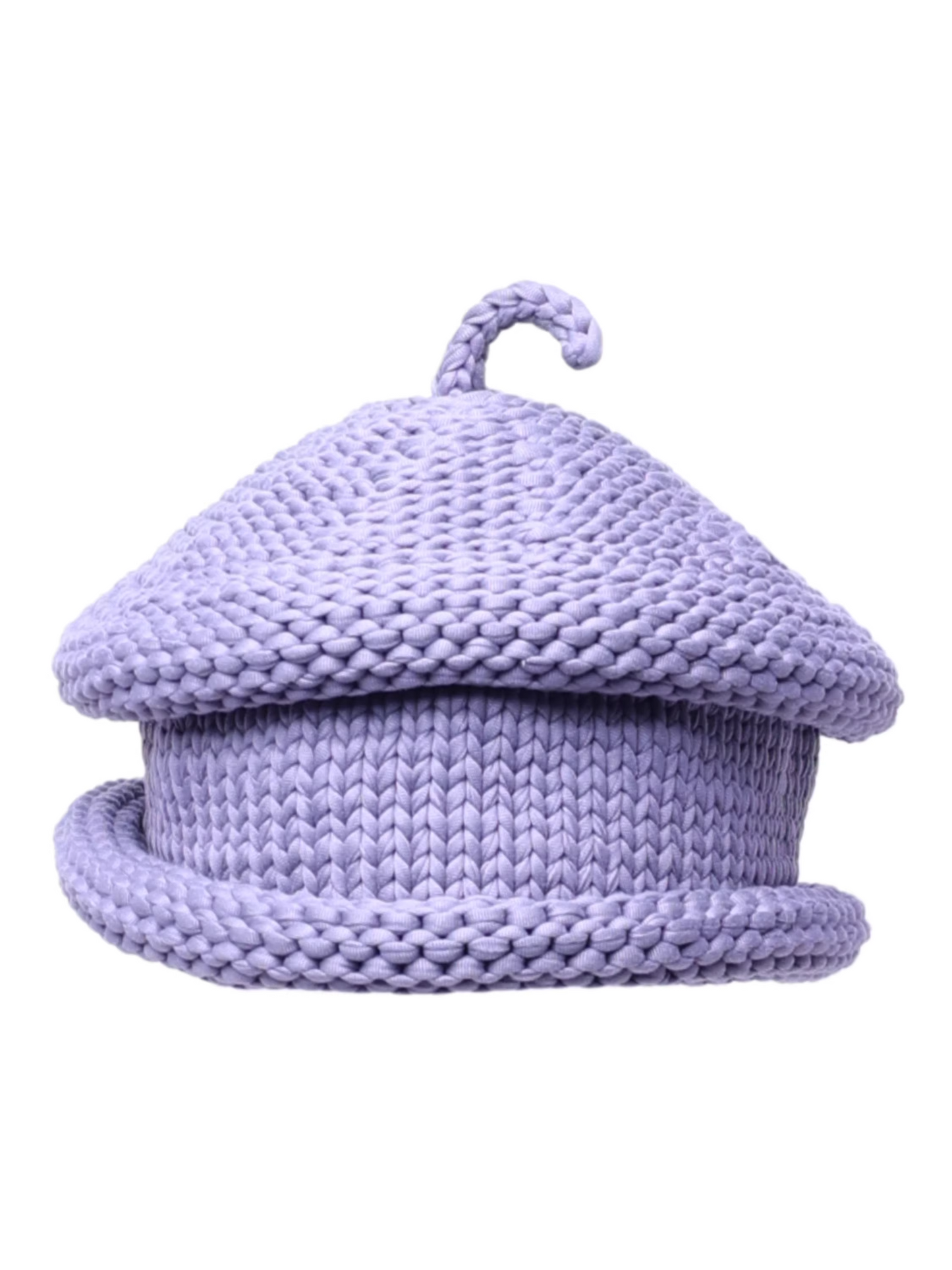 Chunky-Yarn Crochet Beret　X3502