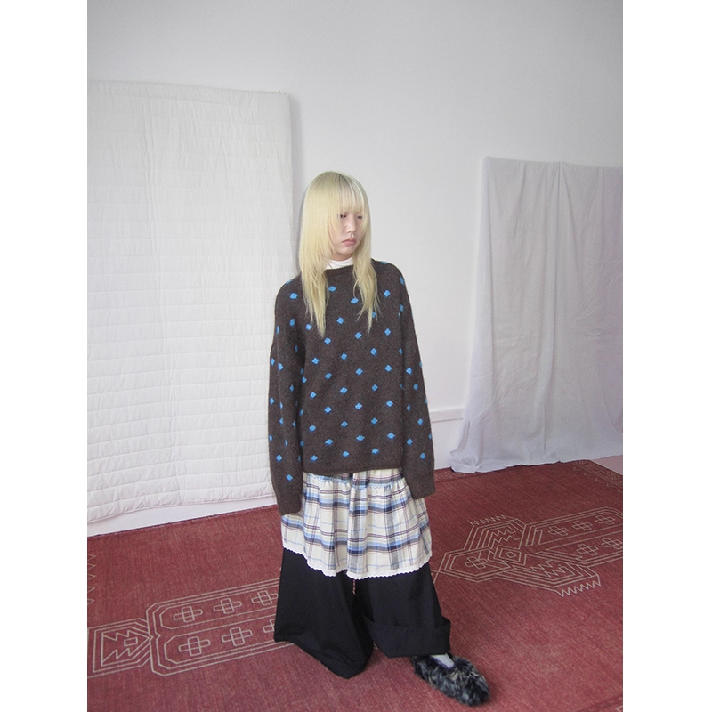 Green Colorblock Sweatshirt　X3419