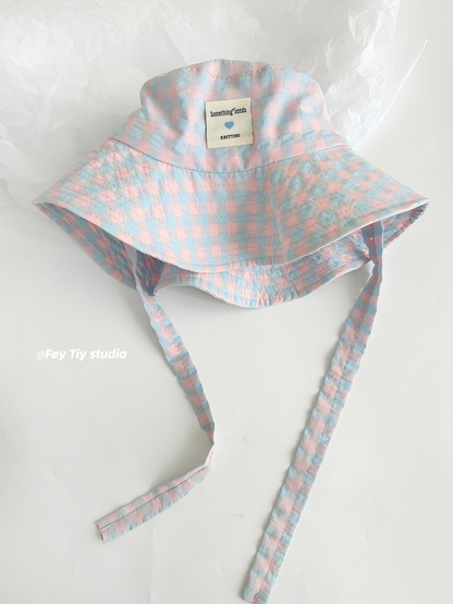 Ribbon Check Bucket Hat　X3317