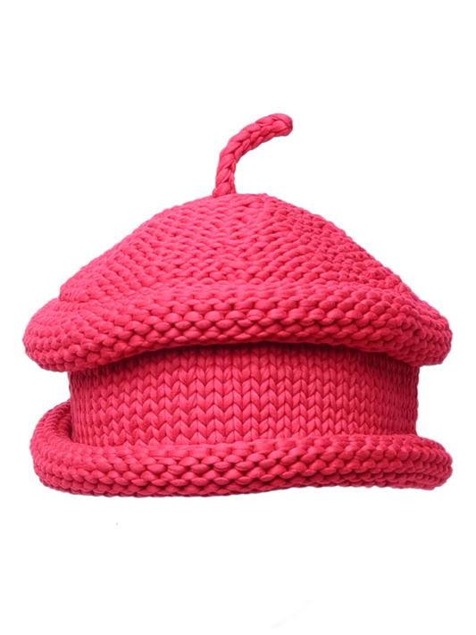 Chunky-Yarn Crochet Beret　X3502