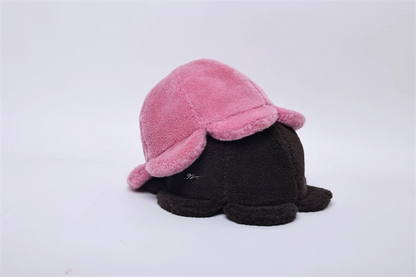 Fuzzy Flower Bucket Hat　X3433