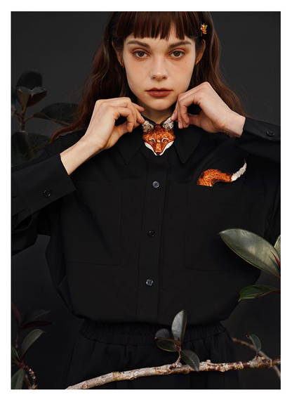 藝術刺繡男女通用襯衫 X3445