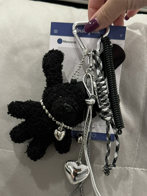 Long ears bear nylon rope charm pendant　X3133