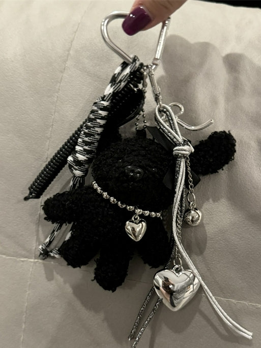 Long ears bear nylon rope charm pendant　X3133