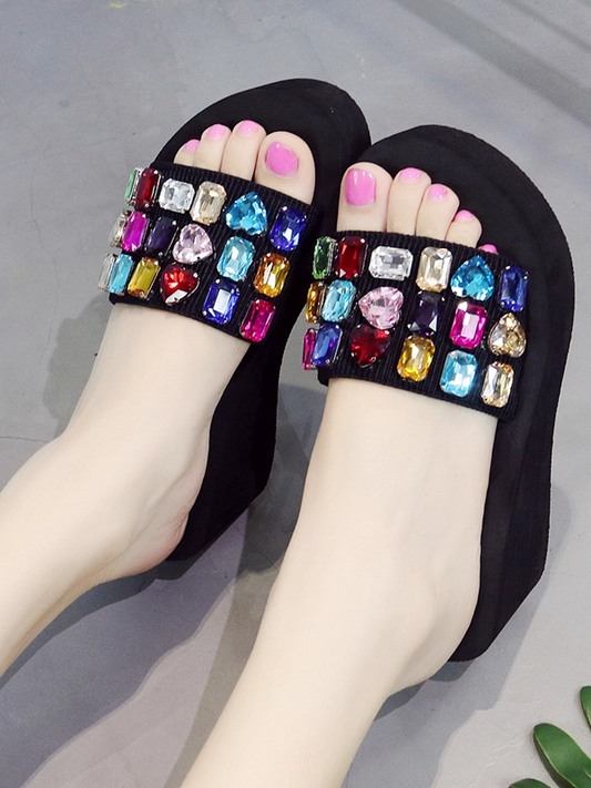 Handmade Platform Slide Sandals X3316