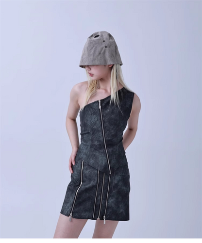 Sculpted Metal-Ring Bucket Hat　X3437