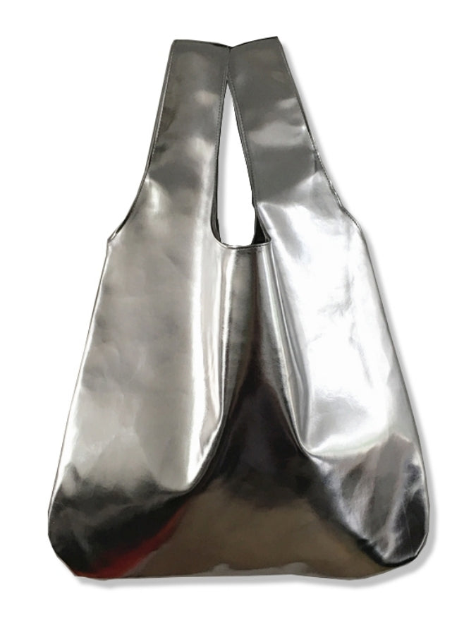 Metallic Faux Leather Eco Bag X2322