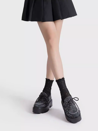 Platform Lace-Up Loafers　X3523